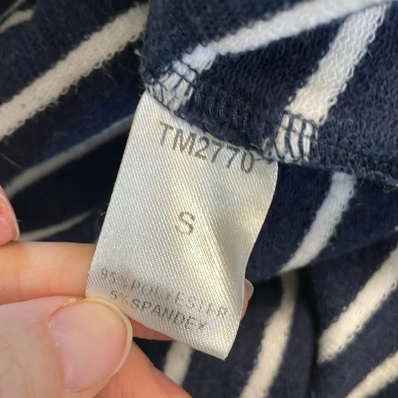 THML Blue White Striped Sleeveless Fit & Flare Dress Size Small Nautical CS - Picture 4 of 4